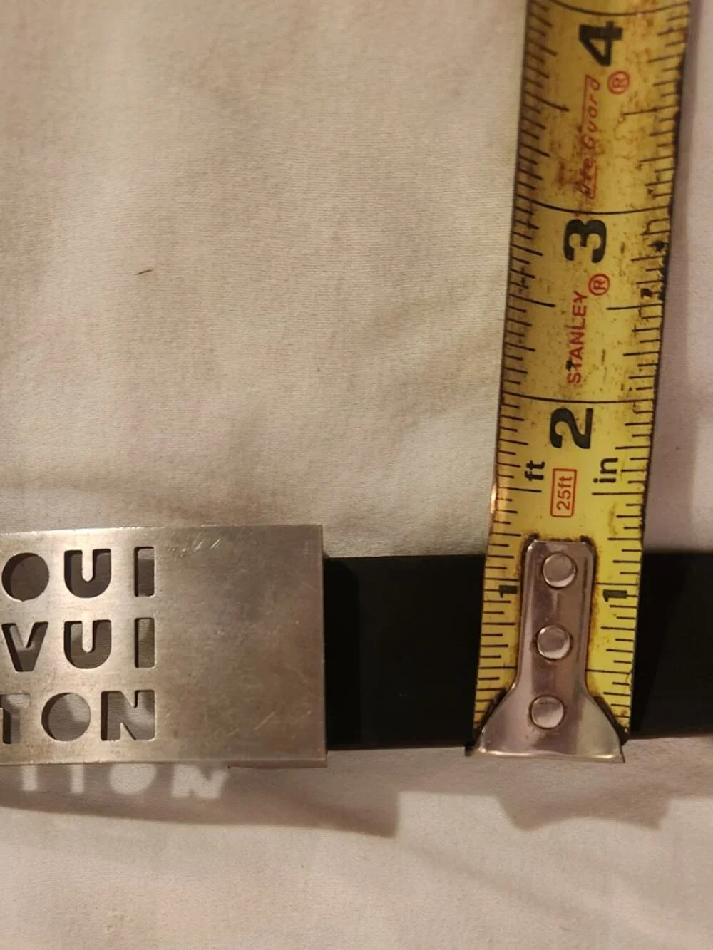 LOUIS VUITTON Dark Brown Leather Belt Adjustable L38